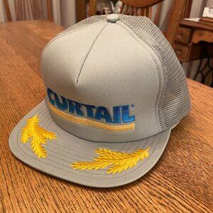 Men's Vintage Curtail Herbi**** Gray Snapback Mesh Back Trucker Hat Cap